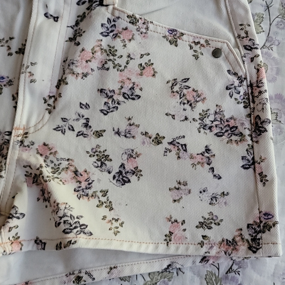 💙HP💙 Rag & Bone Ellie CottonTwill Floral Hi-Rise Shorts - Picture 12 of 15